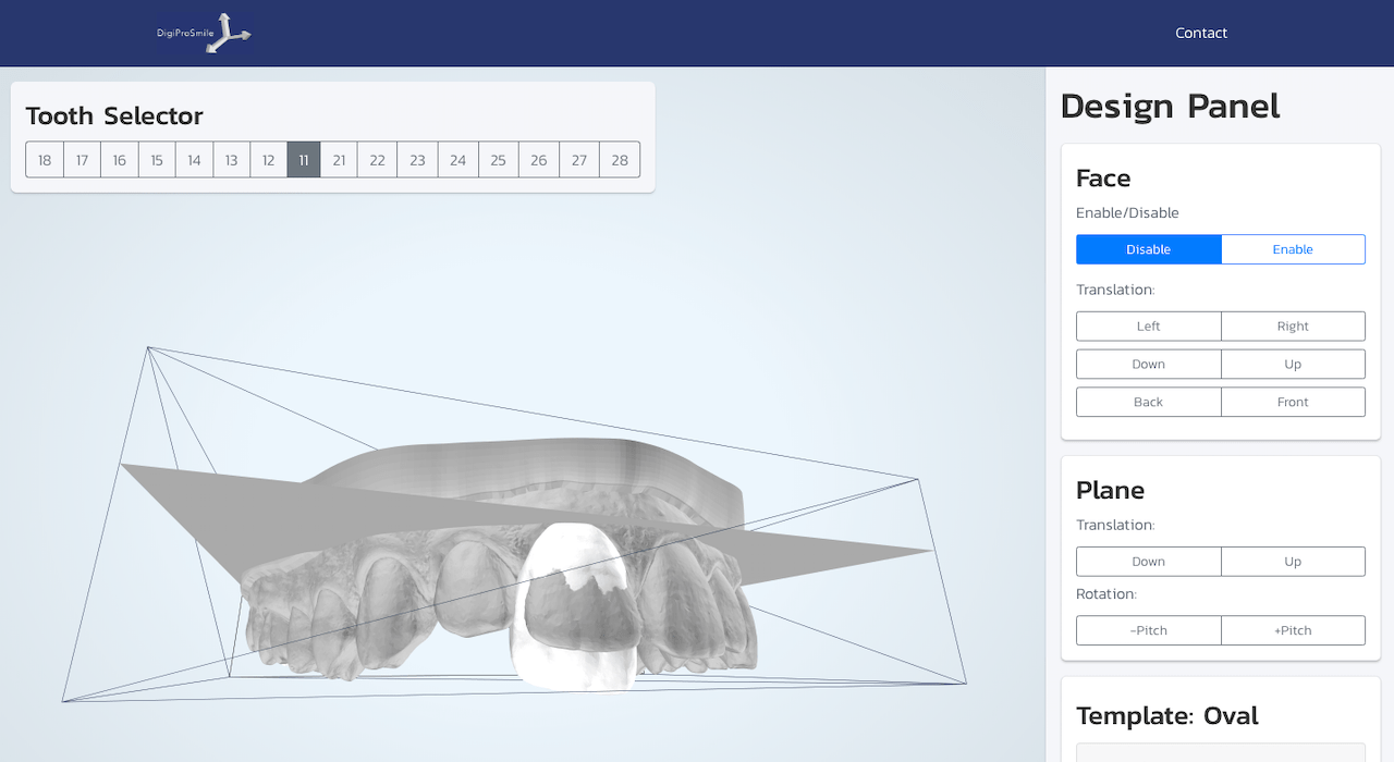 Web-based 3D Smile Design
